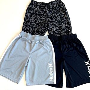 Hurley Boys Shorts (Bundle 3) Size Medium 10-12 Athletic Perfect Condition!!!!